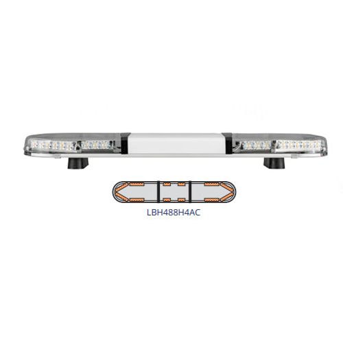 LAP Electrical LBH488H4AC Hurricane 1220mm 12/24V R65 Amber TITAN Lightbar PN: LBH488H4AC