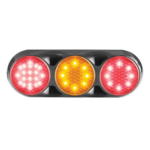 LED Autolamps 82 Series Triple Combination Rear Lamp - Coloured Lens - Black Bracket PN: 82BFAR