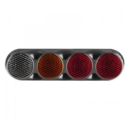 LED Autolamps 82 Series 12/24V Quad Combination Rear Lamp - Coloured Lens - Black Bracket PN: 82BWARRM