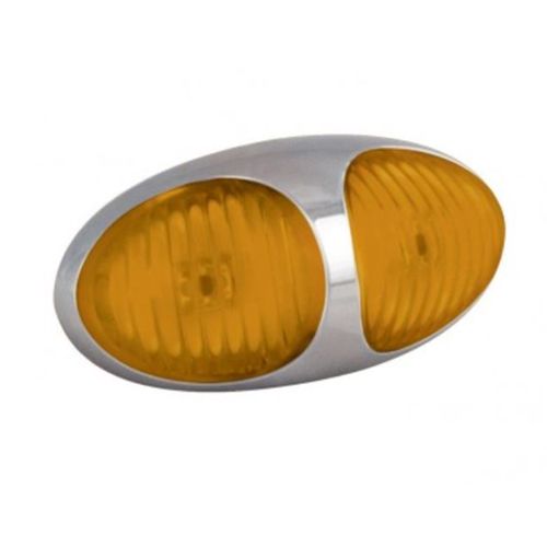 LED Autolamps 37CAM 12/24V Side Marker Lamp – Chrome Housing PN: 37CAM