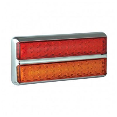 LED Autolamps 12/24V Double Slim-Line Combination Lamp – Chrome PN: 200CARME