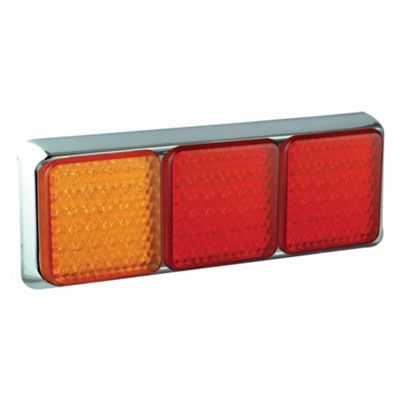 LED Autolamps 12/24V 100 Series – Triple Combination Lamp – Chrome PN: 100CARRME