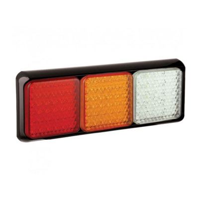 LED Autolamps 12/24V 100 Series – Triple Combination Lamp – Black PN: 100BRAWME