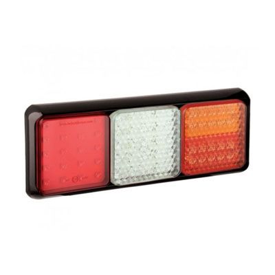 LED Autolamps 12/24V 100 Series – Triple Combination Lamp – Black PN: 100BSTIWFMRE