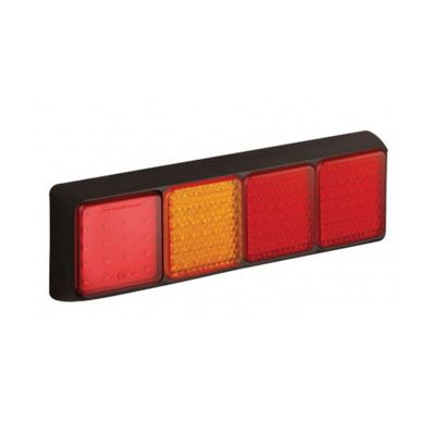 LED Autolamps 12/24V 100 Series – Quad Combination Lamp – Black PN: 100BFARRME