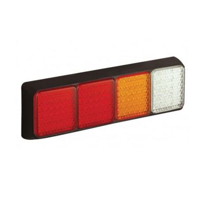 LED Autolamps 12/24V 100 Series – Quad Combination Lamp – Black PN: 100BRRAWME