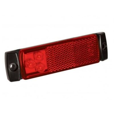 LED Autolamps 129RM 12/24V Low-Profile Rear End Marker Lamp PN: 129RM