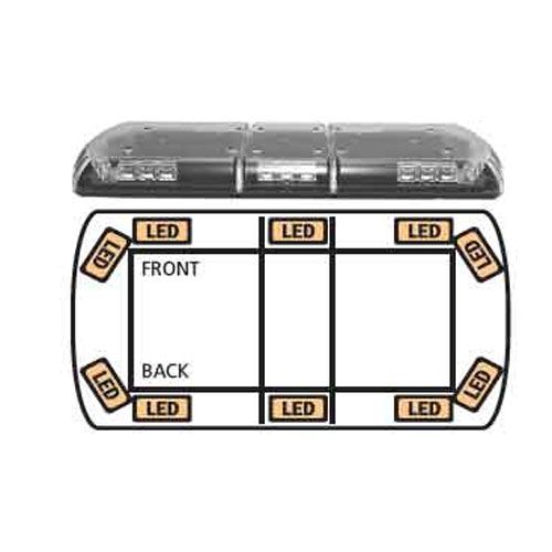 Ecco 12+ Series Reg65 760mm 10 Amber LEDs Lightbar PN:12-30175-e