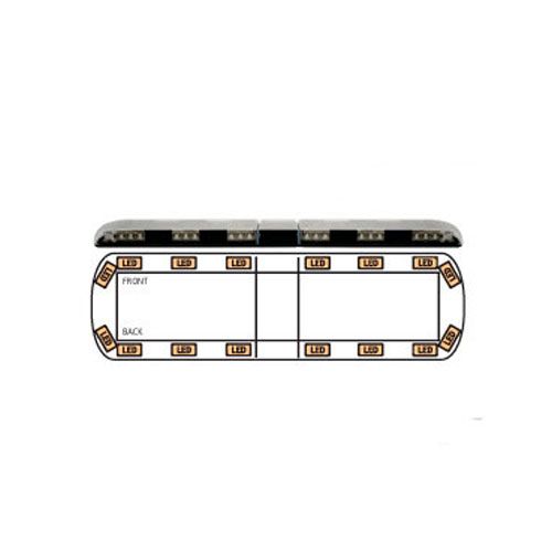 ECCO 12-30010-E 12+ Series Reg65 1372mm 16 Amber LED Lightbar PN: 12-30010-E