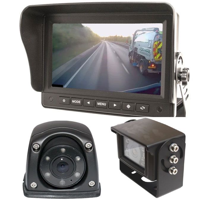 Motormax 7091DM/CCV087B/406SV Rear and Side Camera 7'' Monitor System PN: 7091DM/CCV087B/406SV