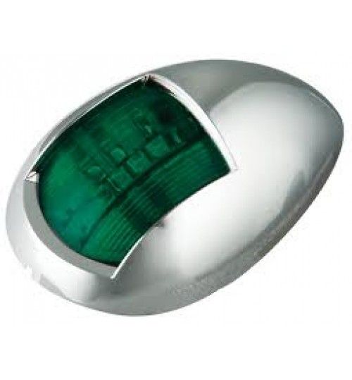 LED Autolamps 52CG LED Starboard Chrome Bezel PN: 52CG