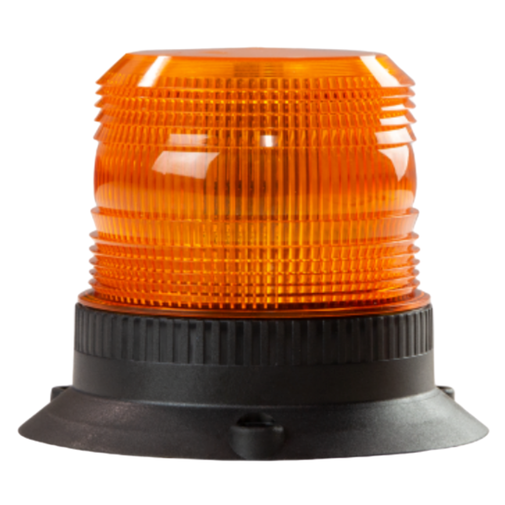 ECCO EB5014A LED SERIES SILVER R65 3 Bolt fixing 12/24v Amber LED Beacon PN: EB5014A