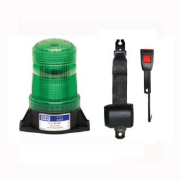 6262g/ESB Electric Seat Belt & Green LED 12-80V 2 bolt Beacon PN: 6262g/ESB