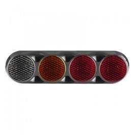 LED Autolamps 82 Series 12/24V Quad Combination Rear Lamp - Coloured Lens - Black Bracket PN: 82BWARRM