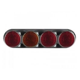 LED Autolamps 82 Series 12/24V Quad Combination Rear Lamp - Coloured Lens - Black Bracket PN: 82BFARRM