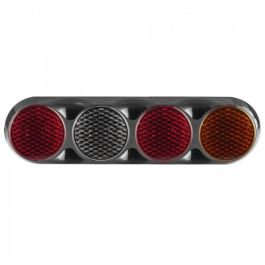 LED Autolamps 82 Series 12/24V Quad Combination Rear Lamp - Coloured Lens - Black Bracket PN: 82BFWRAM