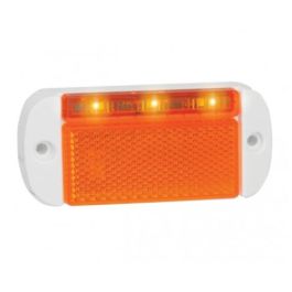 LED Autolamps 44WAME 12/24V Low-Profile Side Marker Lamp - White Housing PN: 44WAME