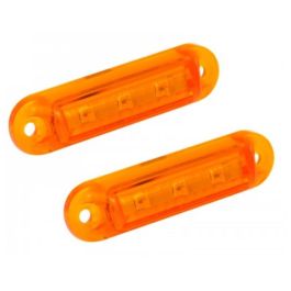 LED Autolamps 16A24-2 24V Compact Amber Side Marker (Twin Pack) PN: 16A24-2