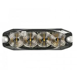 LED Autolamps LPR654DVA 12/24V R65 Low-Profile 4-LED Warning Lamp - Amber PN: LPR654DVA