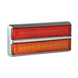 LED Autolamps 12/24V Double Slim-Line Combination Lamp – Chrome PN: 200CARME