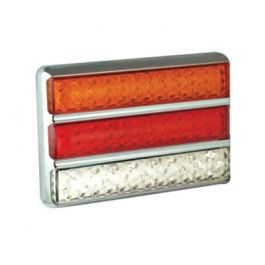 LED Autolamps 12/24V Triple Slim-Line Combination Lamp – Chrome PN: 200CARWME
