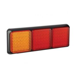 LED Autolamps 12/24V 100 Series – Triple Combination Lamp – Black PN: 100BARRME