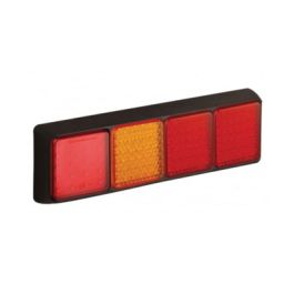 LED Autolamps 12/24V 100 Series – Quad Combination Lamp – Black PN: 100BFARRME