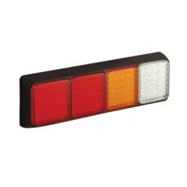 LED Autolamps 12/24V 100 Series – Quad Combination Lamp – Black PN: 100BRRAWME