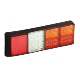 LED Autolamps 12/24V 100 Series – Quad Combination Lamp – Black PN: 100BSTI2WFMRE