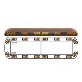ECCO 12-30190-E 12+ Series Reg65 1212mm 16 Amber LEDs Lightbar PN:12-30190-E
