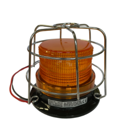 LAP Electrical XCBMV1611BG 2W 12-80V Compact 3 Point Fixing Xenon Beacon With Beacon Guard PN: XCBMV1611BG